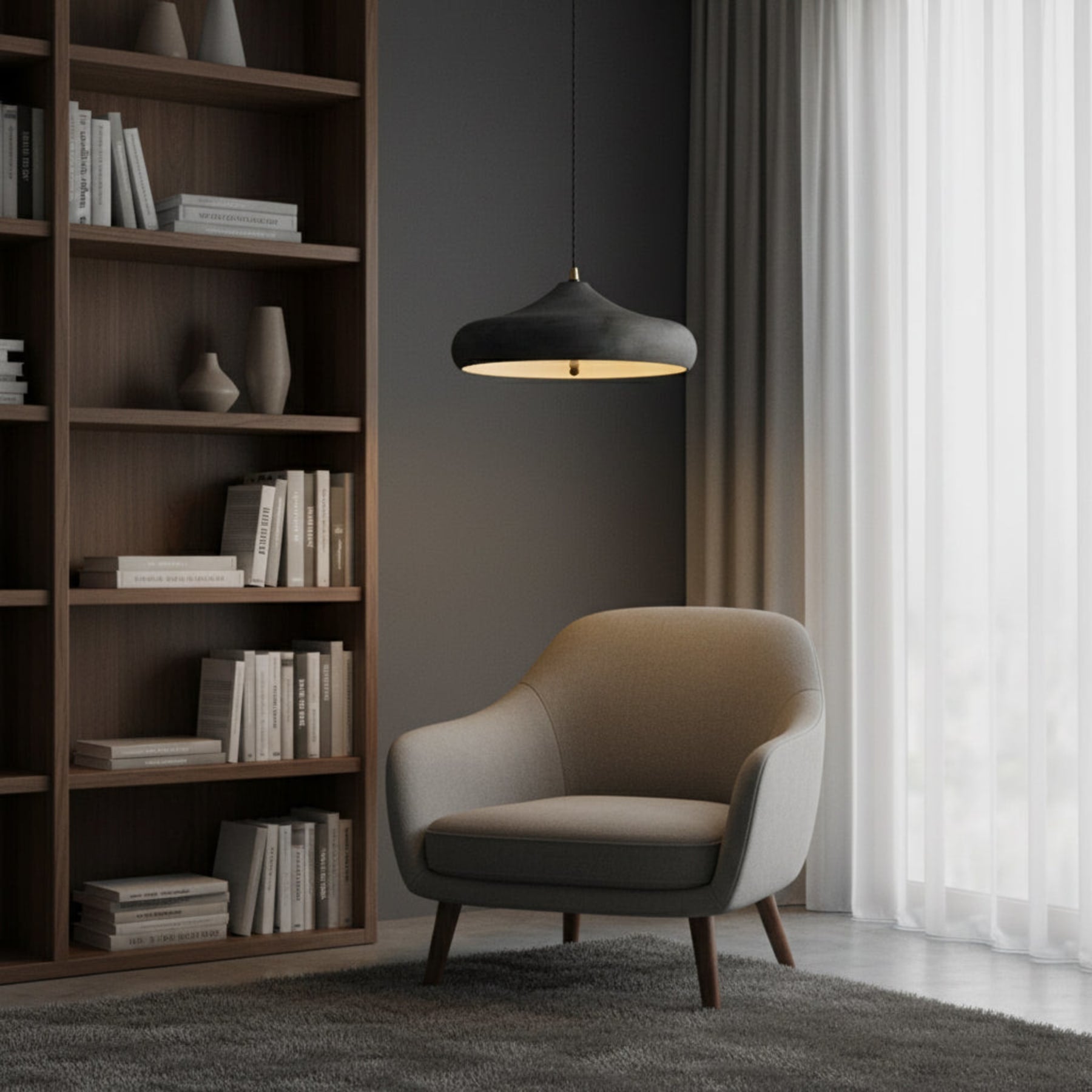 Contemporary Iron Pendant Light With Warm LED Glow — Ashbury Home & Living