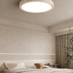 Modern Travertine Flush Mount Ceiling Light With Slim Profile — Ashbury Home & Living