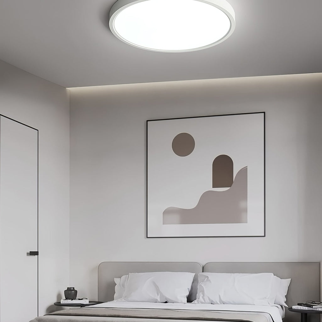Minimalist Iron Flush Mount Ceiling Light With Slim Low-Profile Design — Ashbury Home & Living