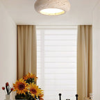 Minimalist Travertine Flush Mount Ceiling Light — Ashbury Home & Living