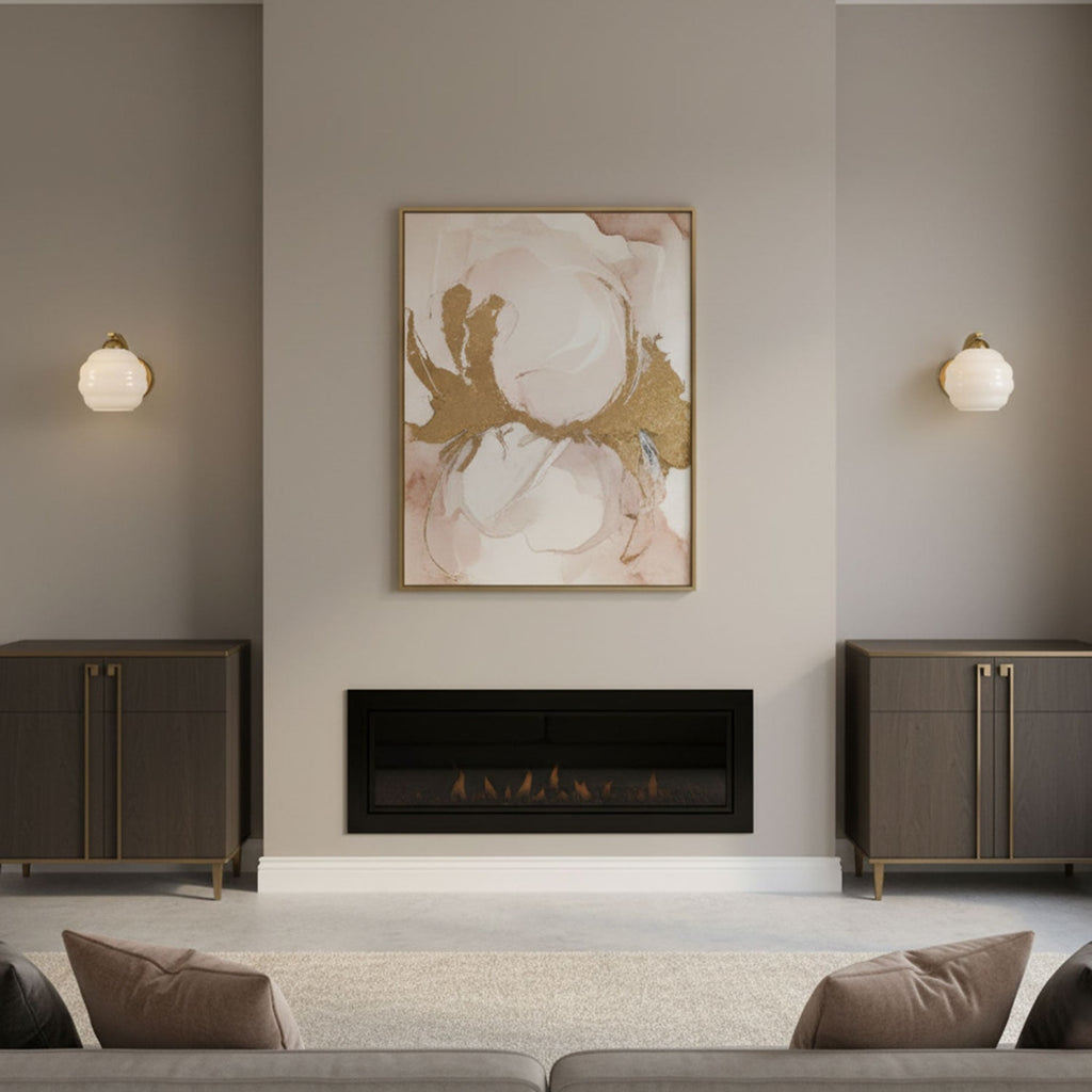 Contemporary Wrought Iron and Glass Wall Light With Warm LED Glow — Ashbury Home & Living