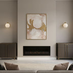 Contemporary Wrought Iron and Glass Wall Light With Warm LED Glow — Ashbury Home & Living