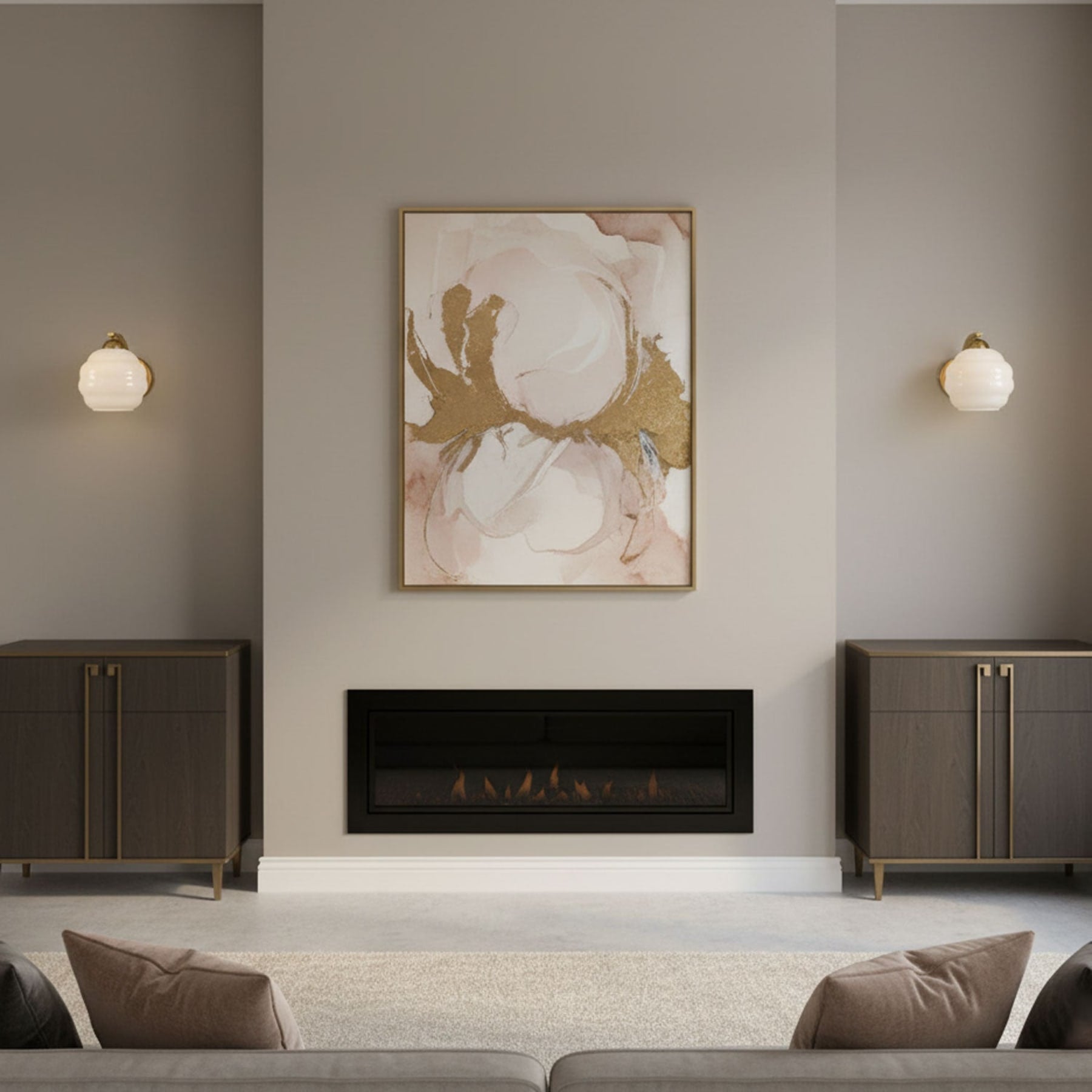 Contemporary Wrought Iron and Glass Wall Light With Warm LED Glow — Ashbury Home & Living