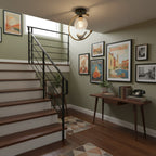 Contemporary Solid Brass Flush Mount Ceiling Light — Ashbury Home & Living