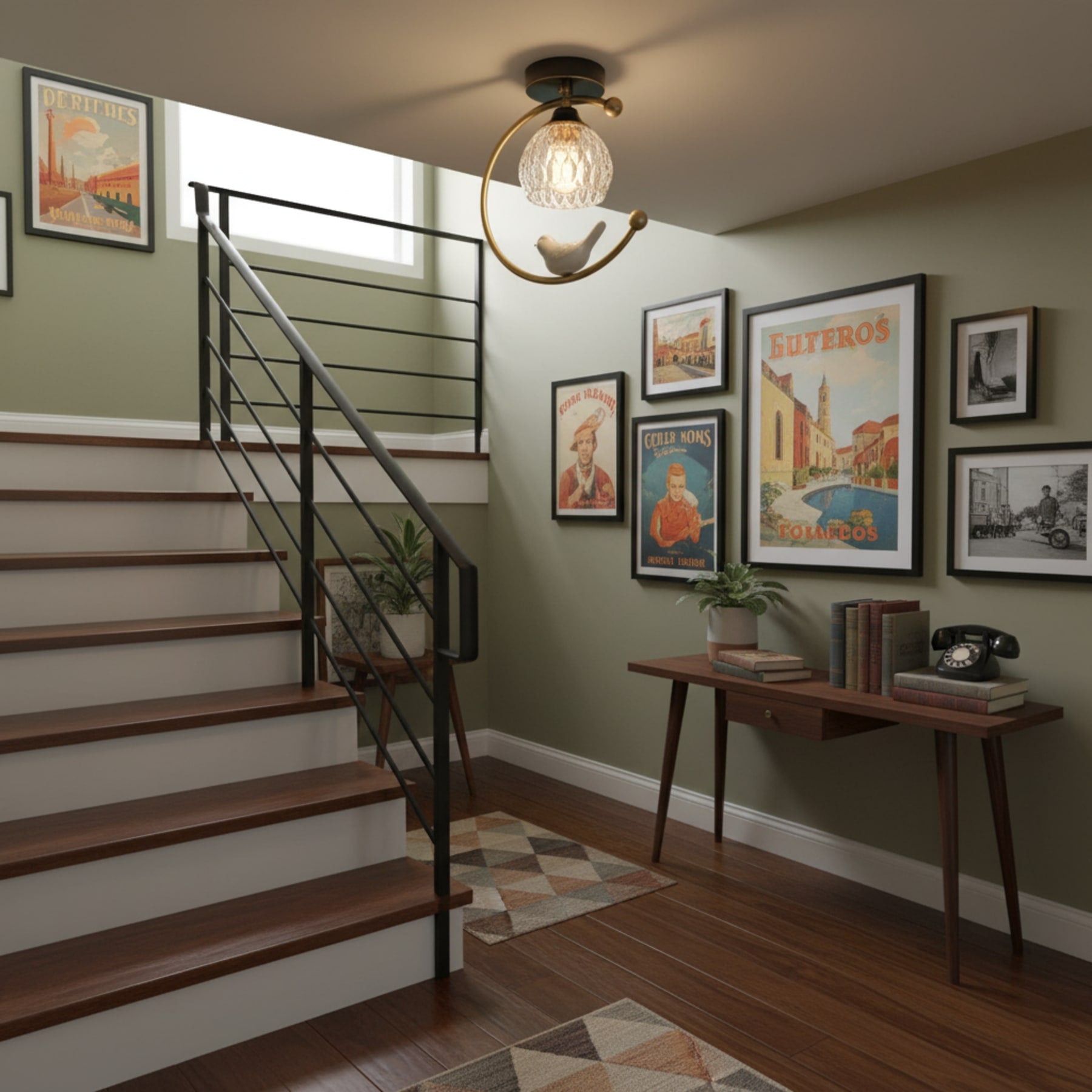 Contemporary Solid Brass Flush Mount Ceiling Light — Ashbury Home & Living