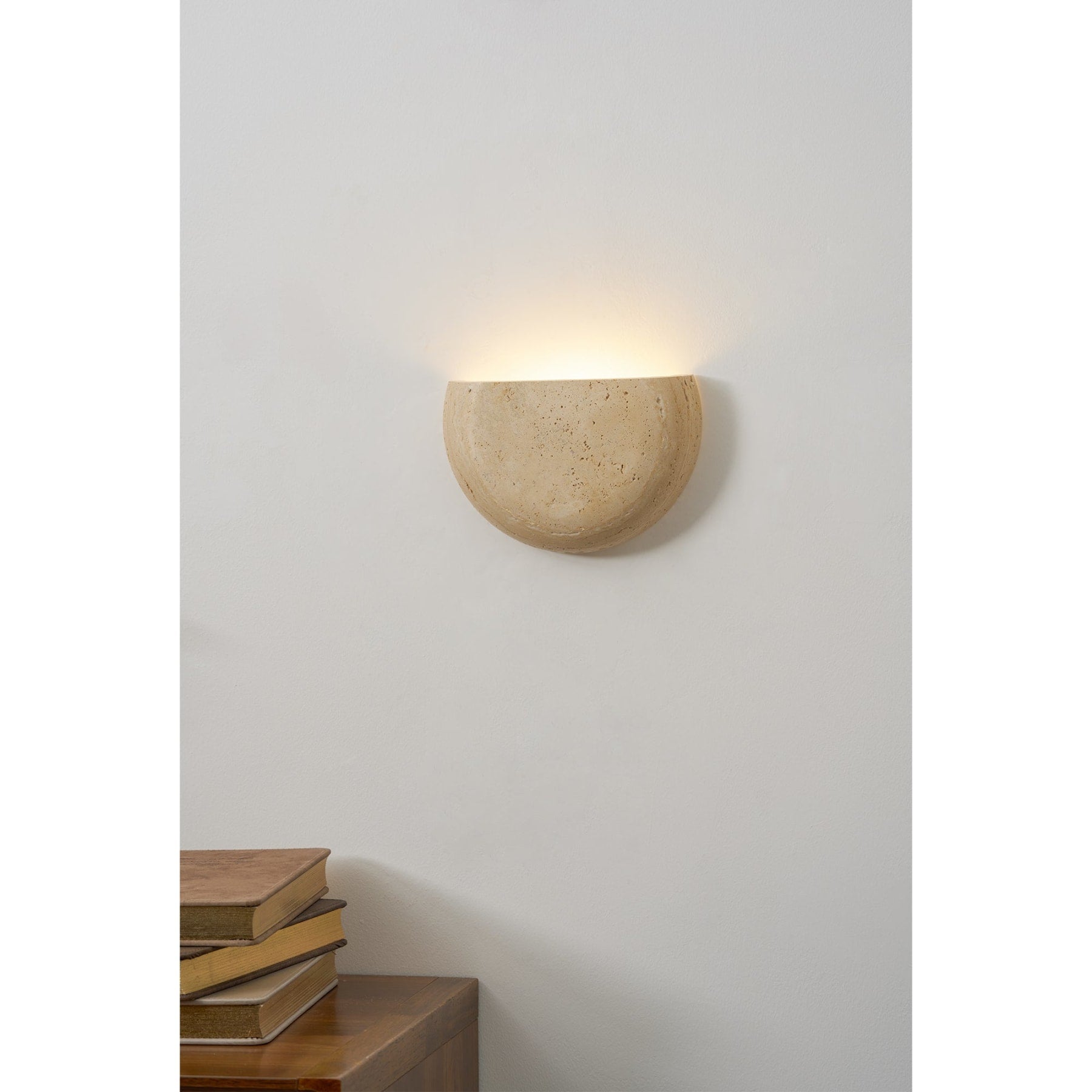 Modern Travertine Stone Wall Light for Living Room — Ashbury Home & Living