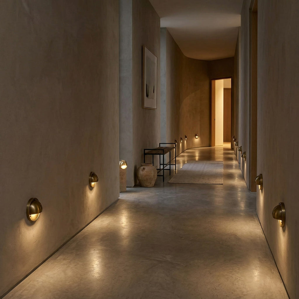 Contemporary Copper Wall Light With Dimmable Tri-Colour Glow — Ashbury Home & Living