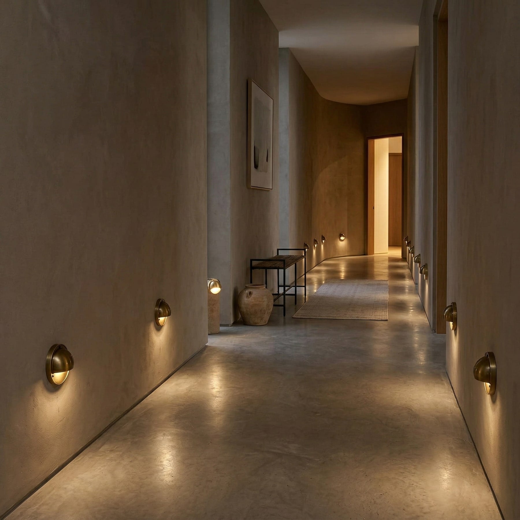 Contemporary Copper Wall Light With Dimmable Tri-Colour Glow — Ashbury Home & Living