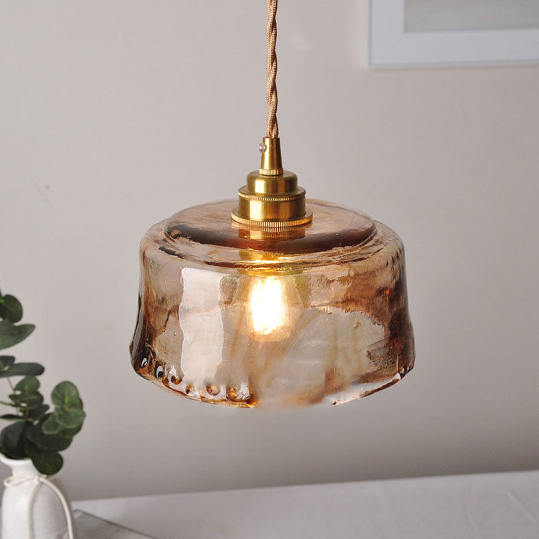 Modern Glass Pendant Light With Warm LED Glow — Ashbury Home & Living