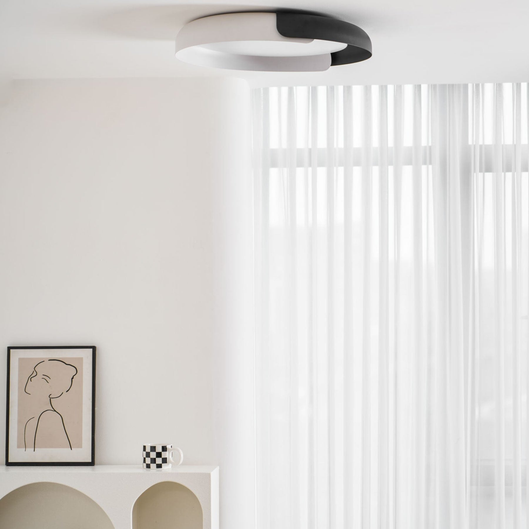 Modern Wood Flush Mount Ceiling Light for Living Room — Ashbury Home & Living