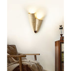 Modern Travertine Wall Light With Warm LED Glow — Ashbury Home & Living