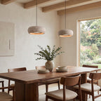 Modern Travertine Stone Pendant Light With Dimmable Remote Control — Ashbury Home & Living