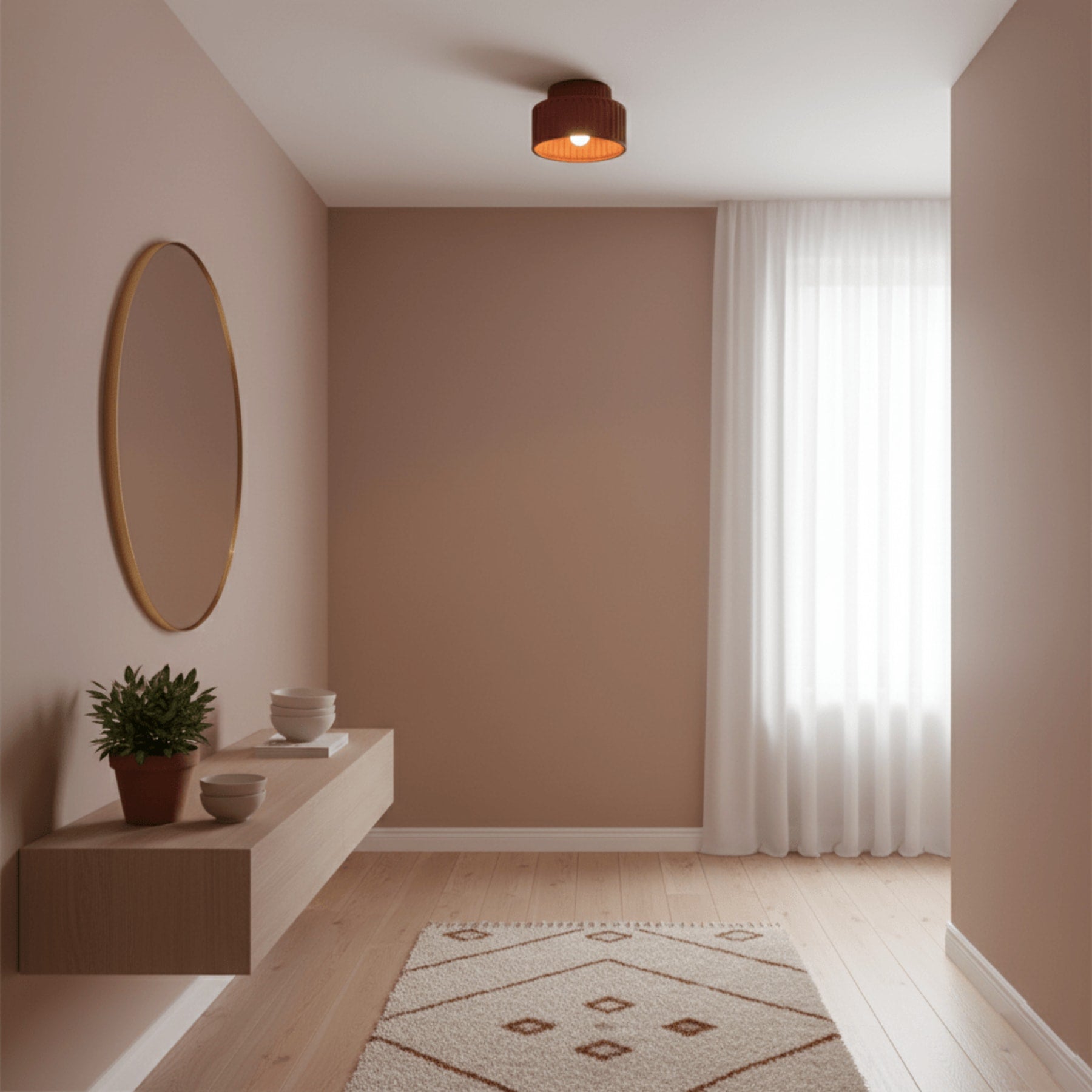 Modern Semi-Flush Ceiling Light for Living Room and Bedroom — Ashbury Home & Living