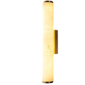 Minimalist Marble Tube Wall Light With Rectangular Backplate