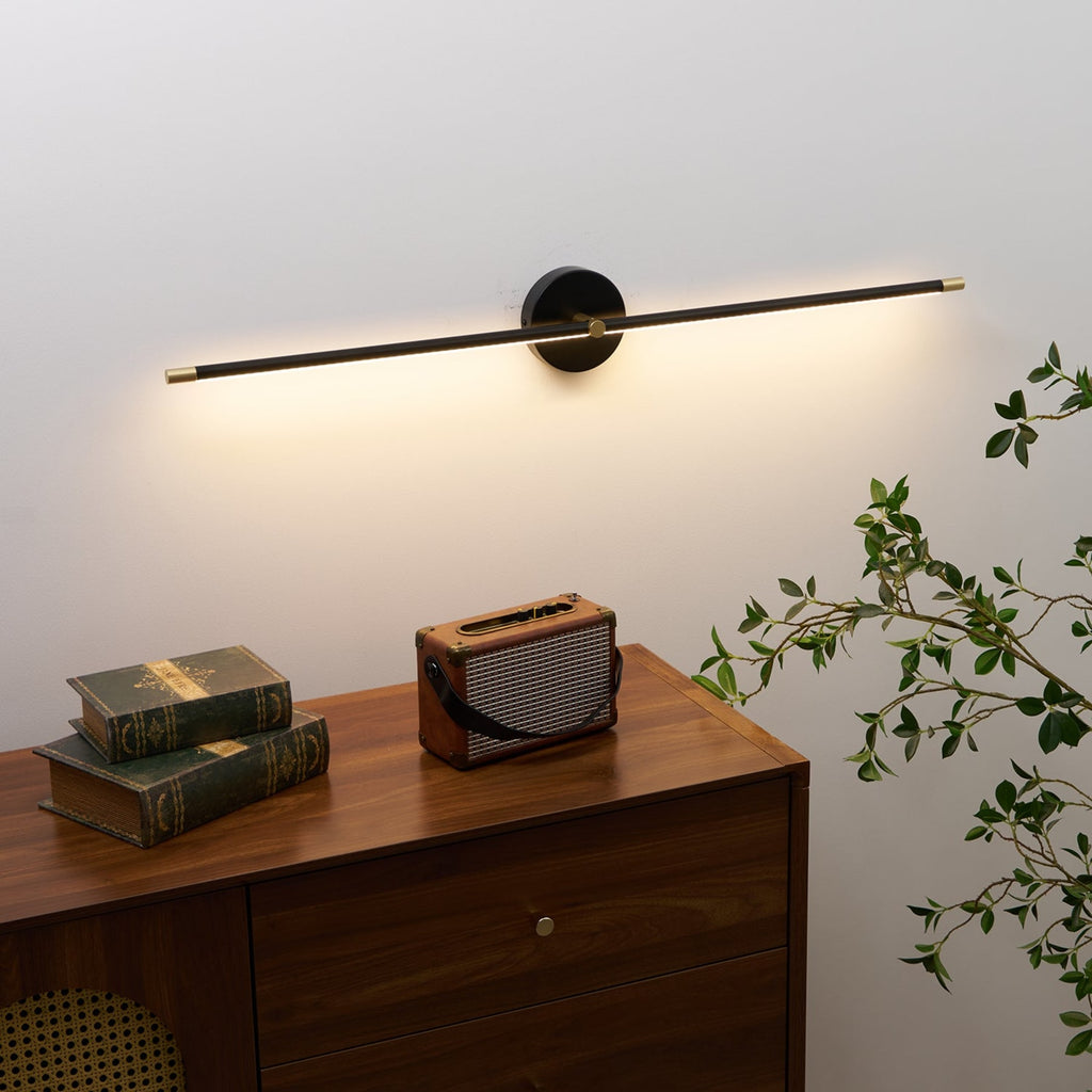 Minimalist Metal Linear Wall Light With Warm LED Glow — Ashbury Home & Living