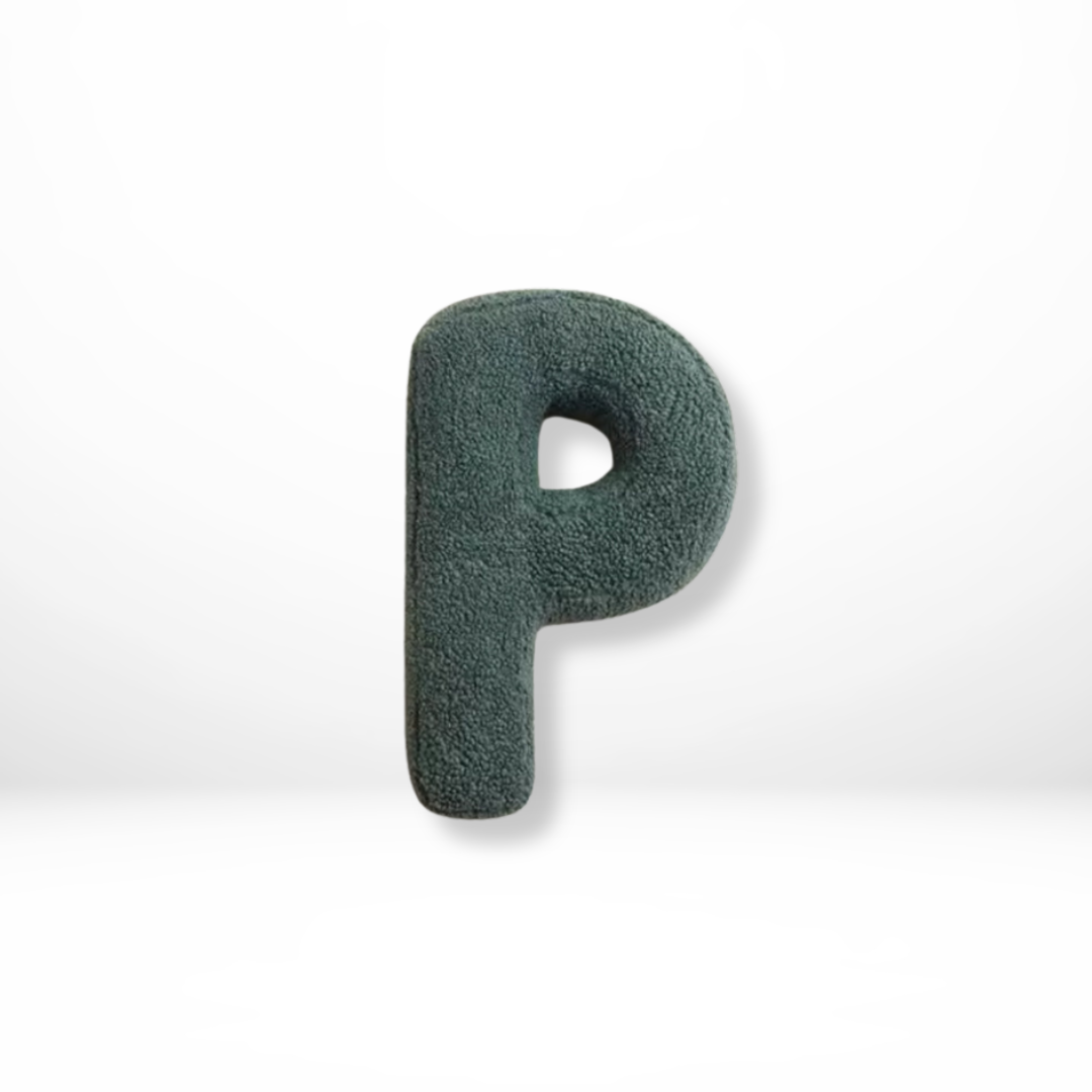 Alphabet Letter Cushion Soft Velvet Look Decorative Letter Pillow Personalised Initial Cushion for Sofa | Bed and Kids Room