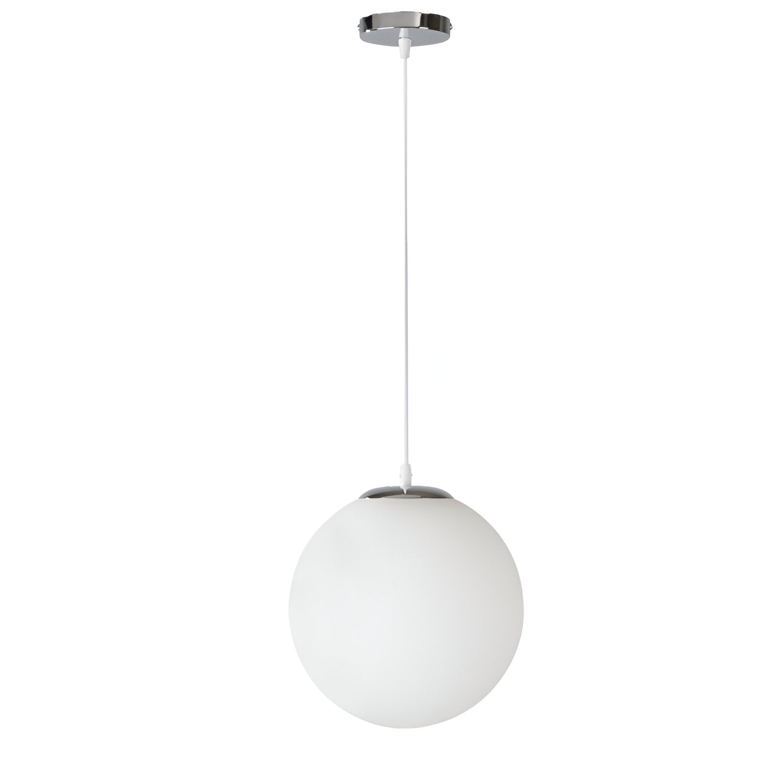 Globe Glass Pendant Light With Adjustable Cord