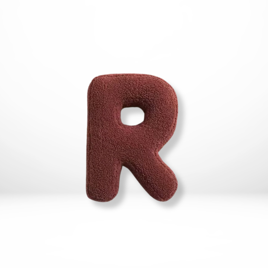 Alphabet Letter Cushion Soft Velvet Look Decorative Letter Pillow Personalised Initial Cushion for Sofa | Bed and Kids Room
