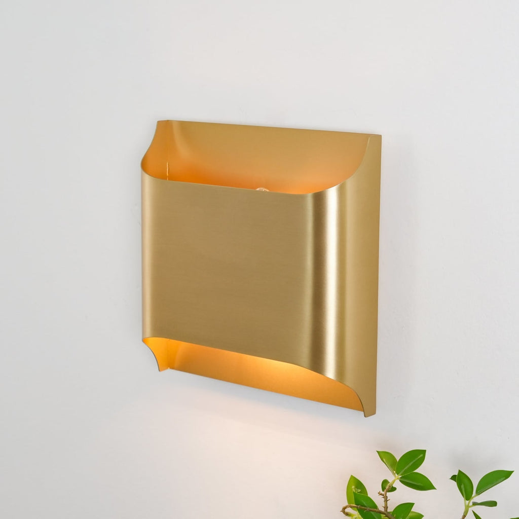 Modern Brass Wall Light With Warm LED Glow for Living Room — Ashbury Home & Living