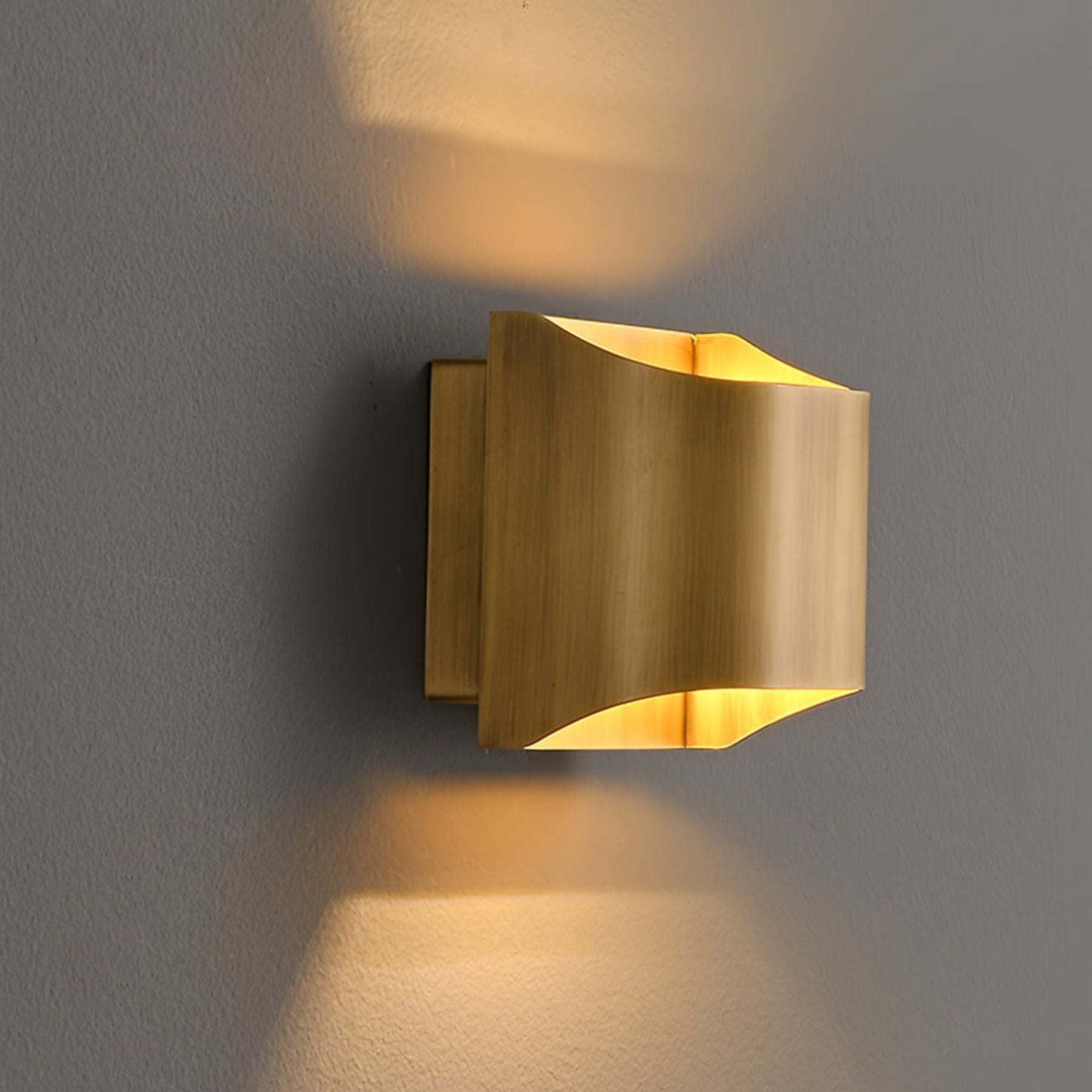 Modern Brass Wall Light With Warm LED Glow for Living Room — Ashbury Home & Living