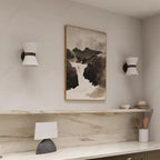 Modern Wrought Iron Wall Light With Fabric Shade — Ashbury Home & Living