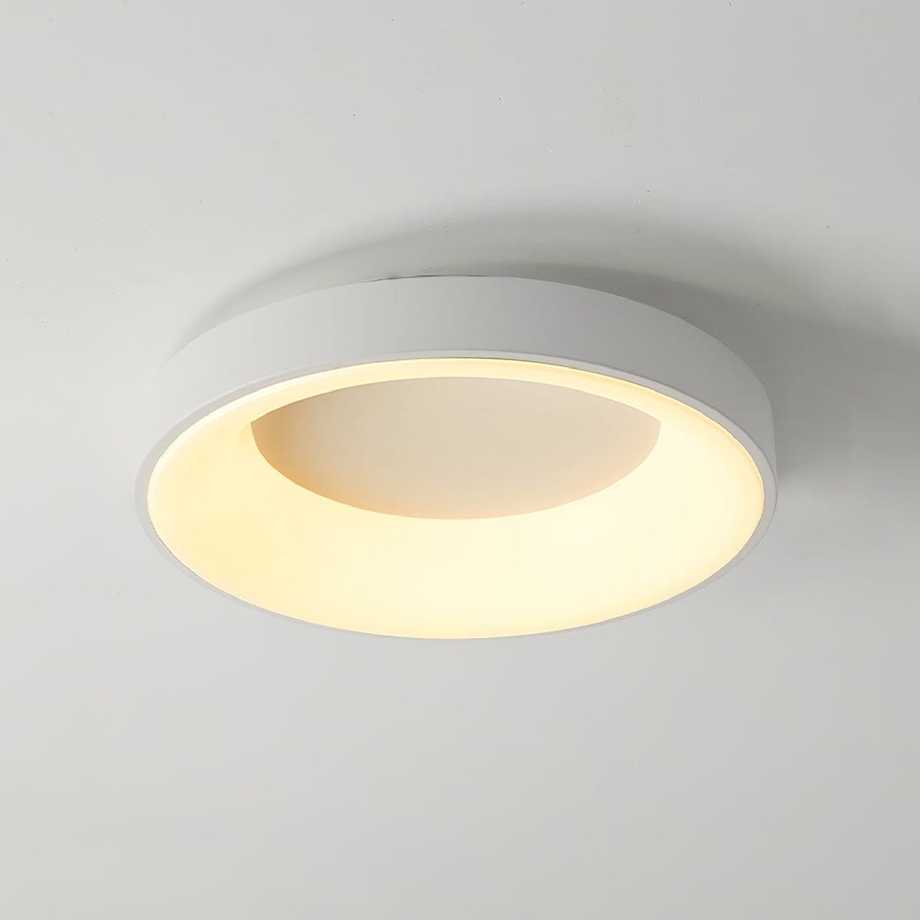 Modern Wrought Iron Flush Mount Ceiling Light With Tri-Colour LED Glow — Ashbury Home & Living