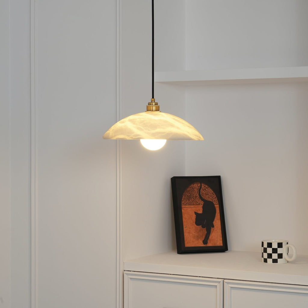 Modern Marble and Copper Pendant Light for Dining Room — Ashbury Home & Living