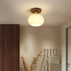 Modern Solid Wood Semi-Flush Ceiling Light for Living Room — Ashbury Home & Living