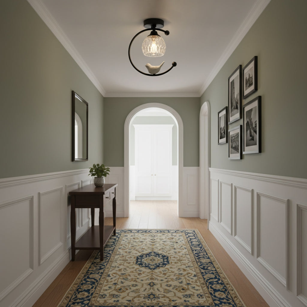 Contemporary Solid Brass Flush Mount Ceiling Light — Ashbury Home & Living