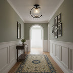 Contemporary Solid Brass Flush Mount Ceiling Light — Ashbury Home & Living