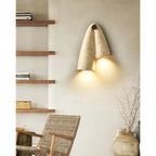 Modern Travertine Wall Light With Warm LED Glow — Ashbury Home & Living