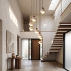 Contemporary Travertine Stone Pendant Light With Dimmable Glow — Ashbury Home & Living
