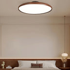 Scandinavian Wood-Effect Flush Mount Ceiling Light With Tri-Colour Glow — Ashbury Home & Living