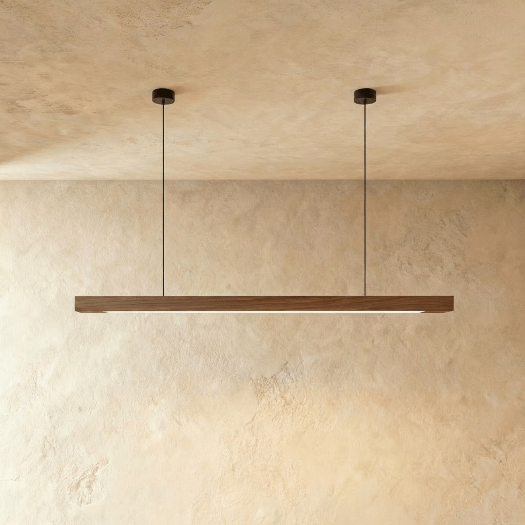 Minimalist Wood Pendant Light With Warm Daylight Glow For Dining Room — Ashbury Home & Living
