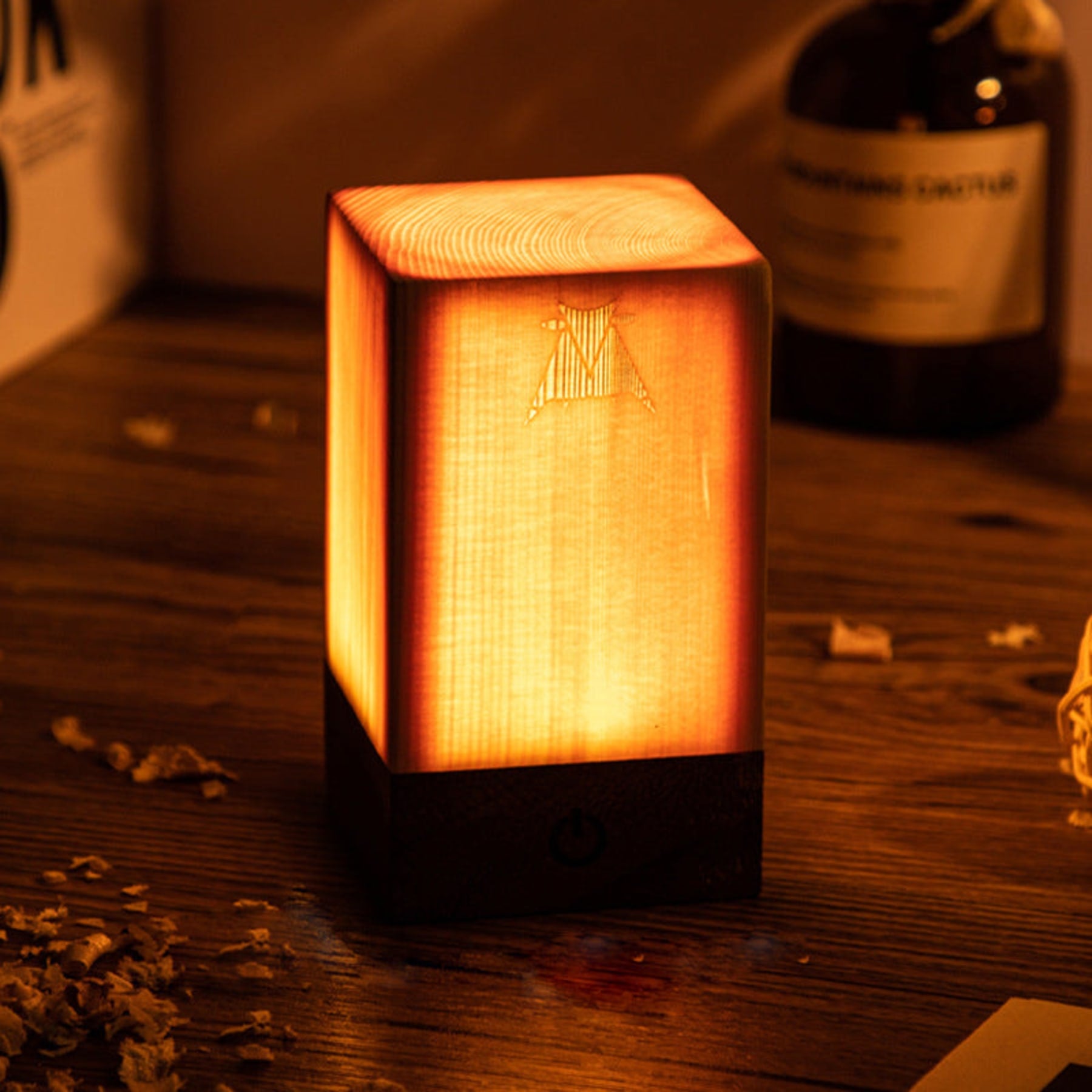 Wooden Modern Table Lamp With Rechargeable Battery For Bedroom — Ashbury Home & Living