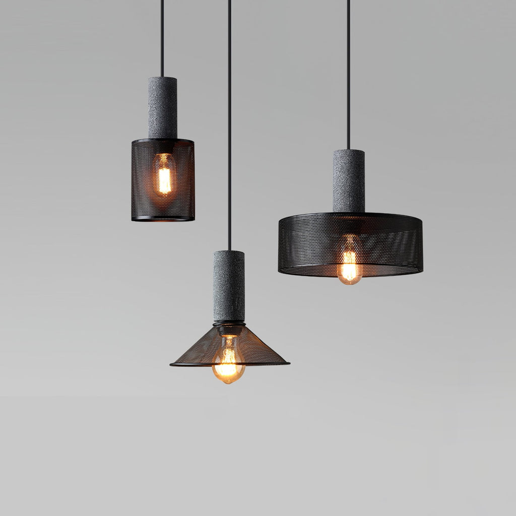 Industrial Concrete Pendant Light With Warm LED Glow — Ashbury Home & Living