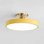 Modern Circular LED Flush Mount Ceiling Light With Iron Frame