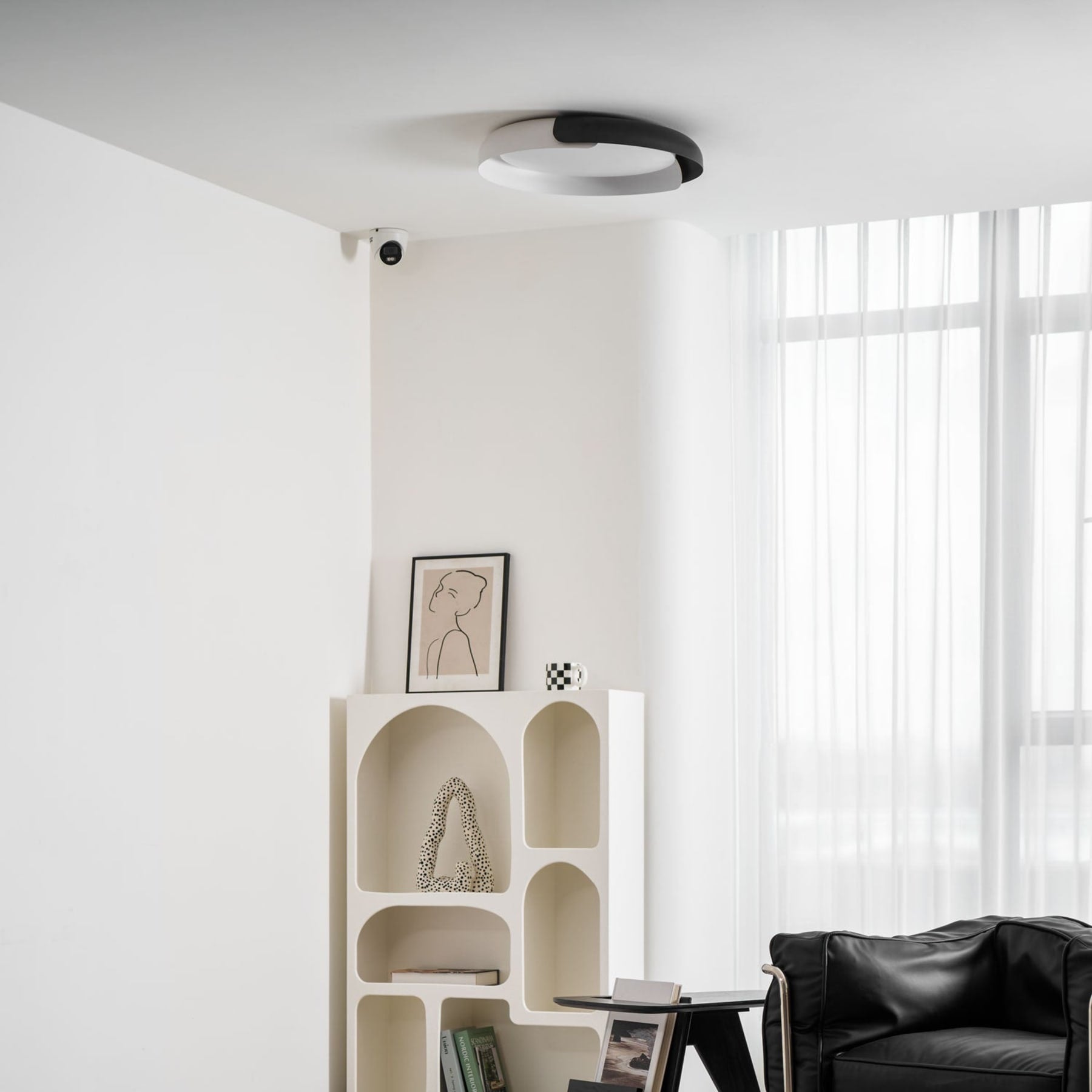 Modern Wood Flush Mount Ceiling Light for Living Room — Ashbury Home & Living