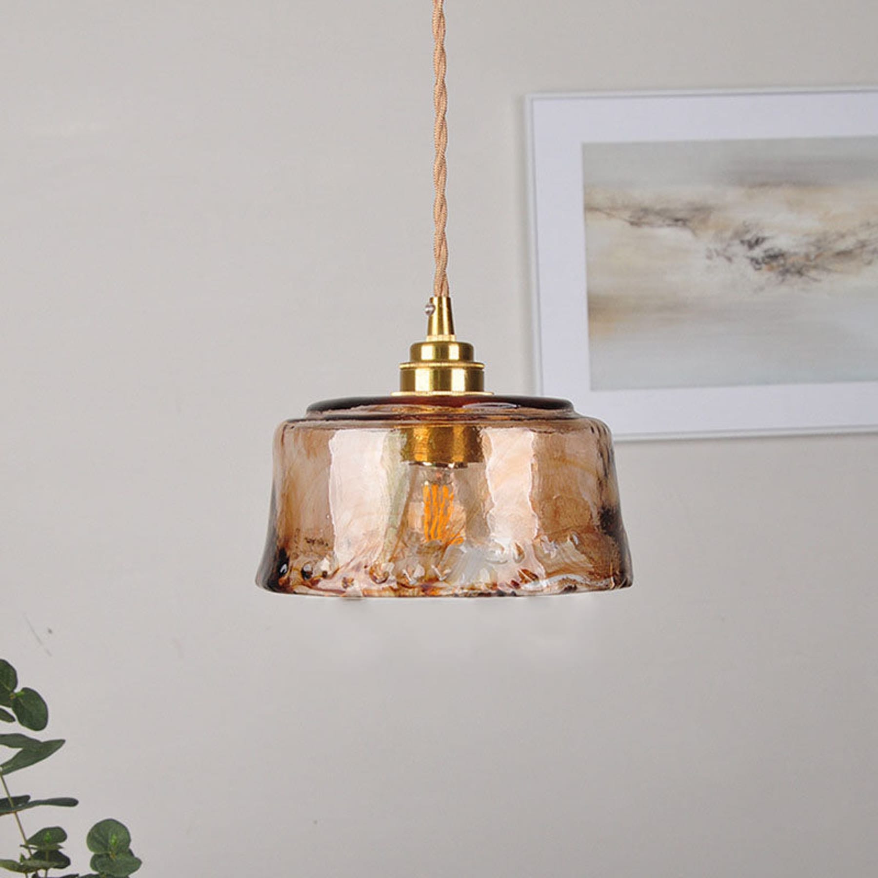 Modern Glass Pendant Light With Warm LED Glow — Ashbury Home & Living