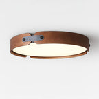 Scandinavian Wood Flush Mount Ceiling Light With Slim Low-Profile Design — Ashbury Home & Living