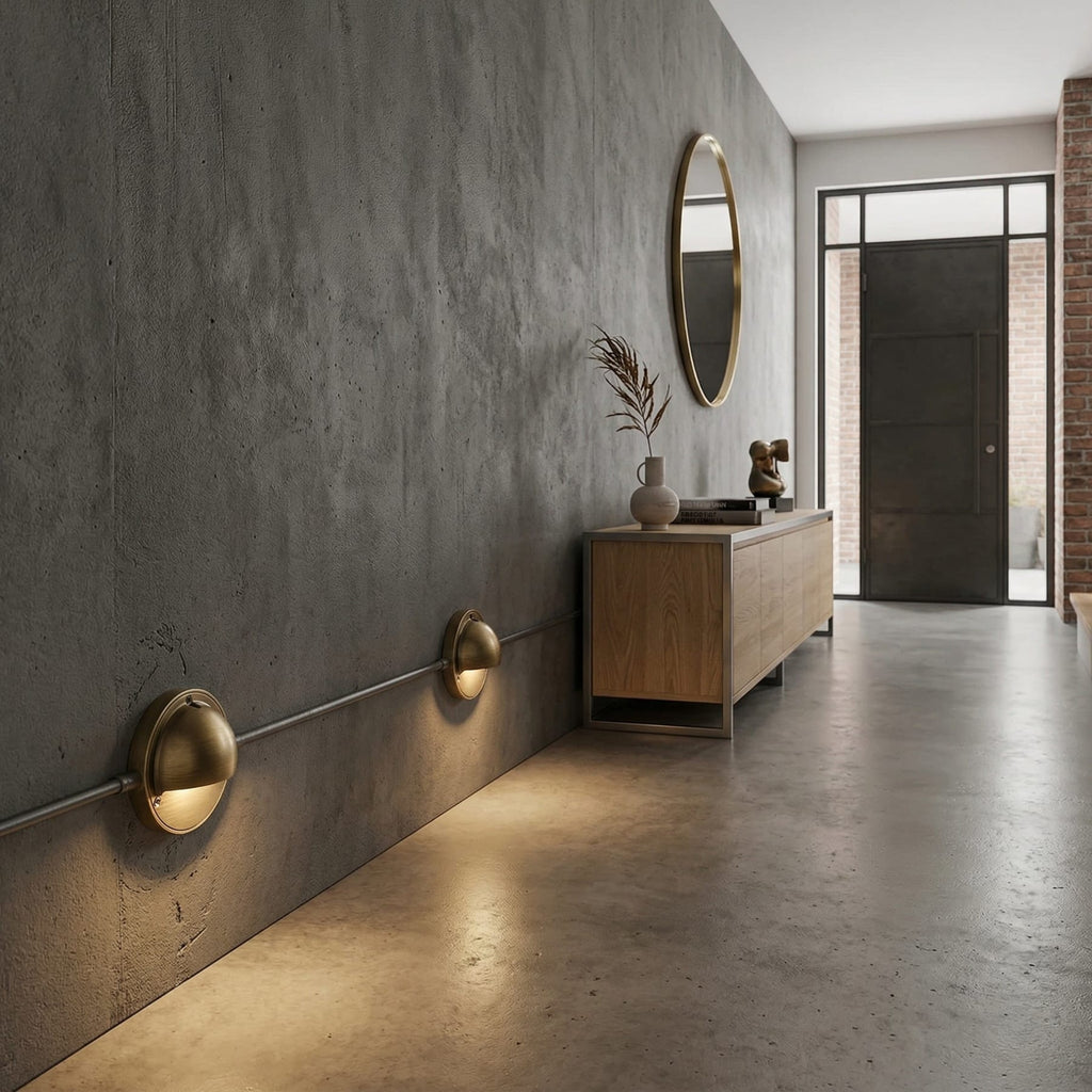 Contemporary Copper Wall Light With Dimmable Tri-Colour Glow — Ashbury Home & Living