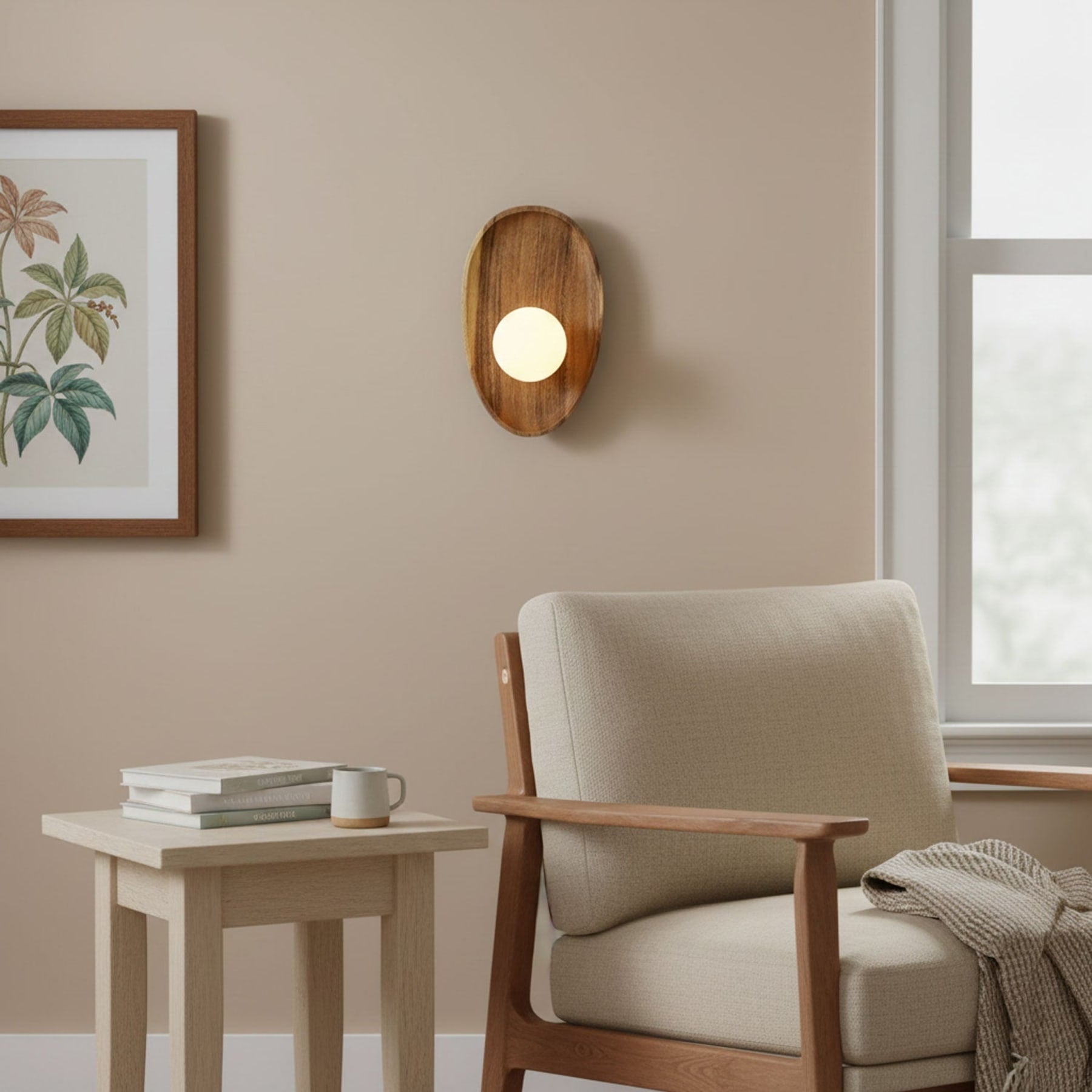 Modern Wood and Glass Wall Light for Living Room — Ashbury Home & Living