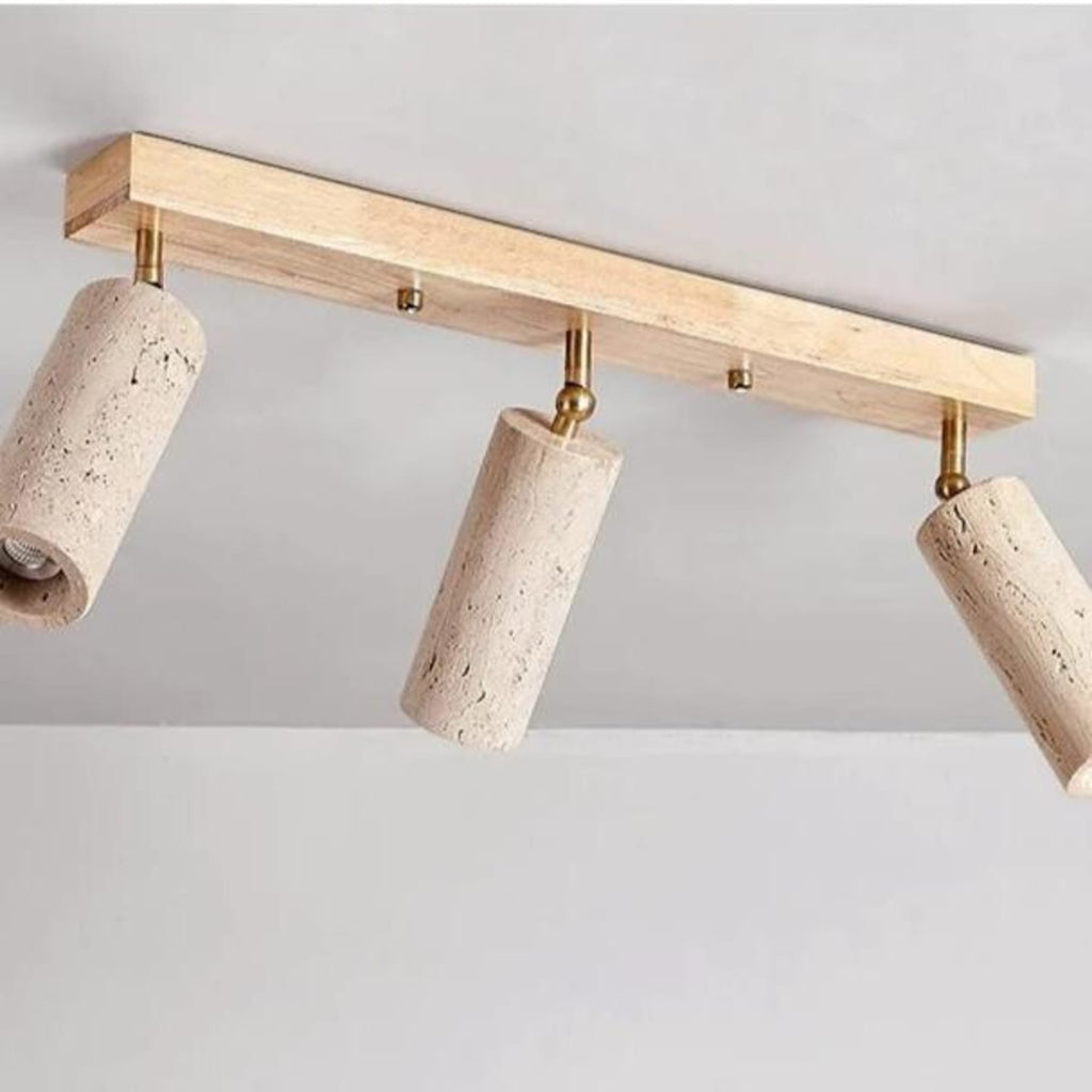 Modern Stone Linear Ceiling Light With Warm White Glow — Ashbury Home & Living