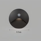 Contemporary Matte Metal Wall Light With Motion Sensor Option for Hallways in Black — Ashbury Home & Living
