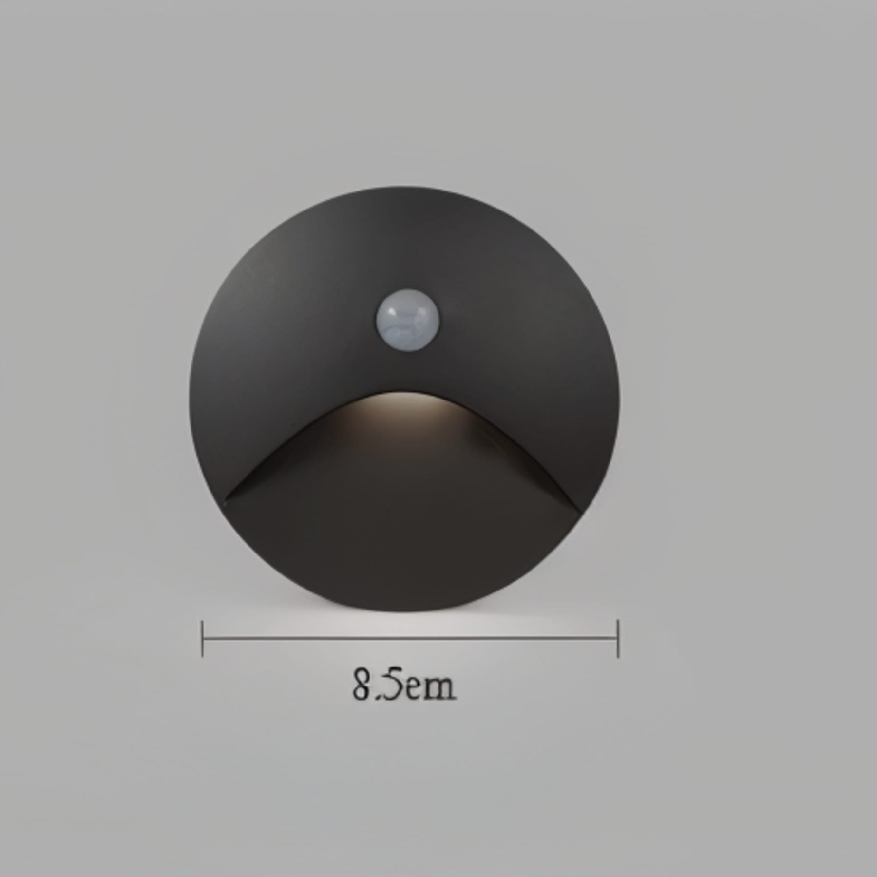 Contemporary Matte Metal Wall Light With Motion Sensor Option for Hallways in Black — Ashbury Home & Living