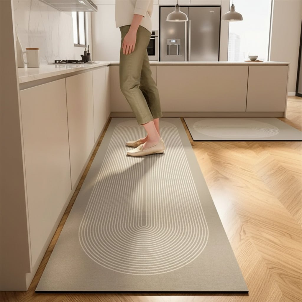Anti-Fatigue Kitchen Mat Absorbent Non-Slip Rubber Backed Floor Runner Quick-Drying Washable Kitchen Rug