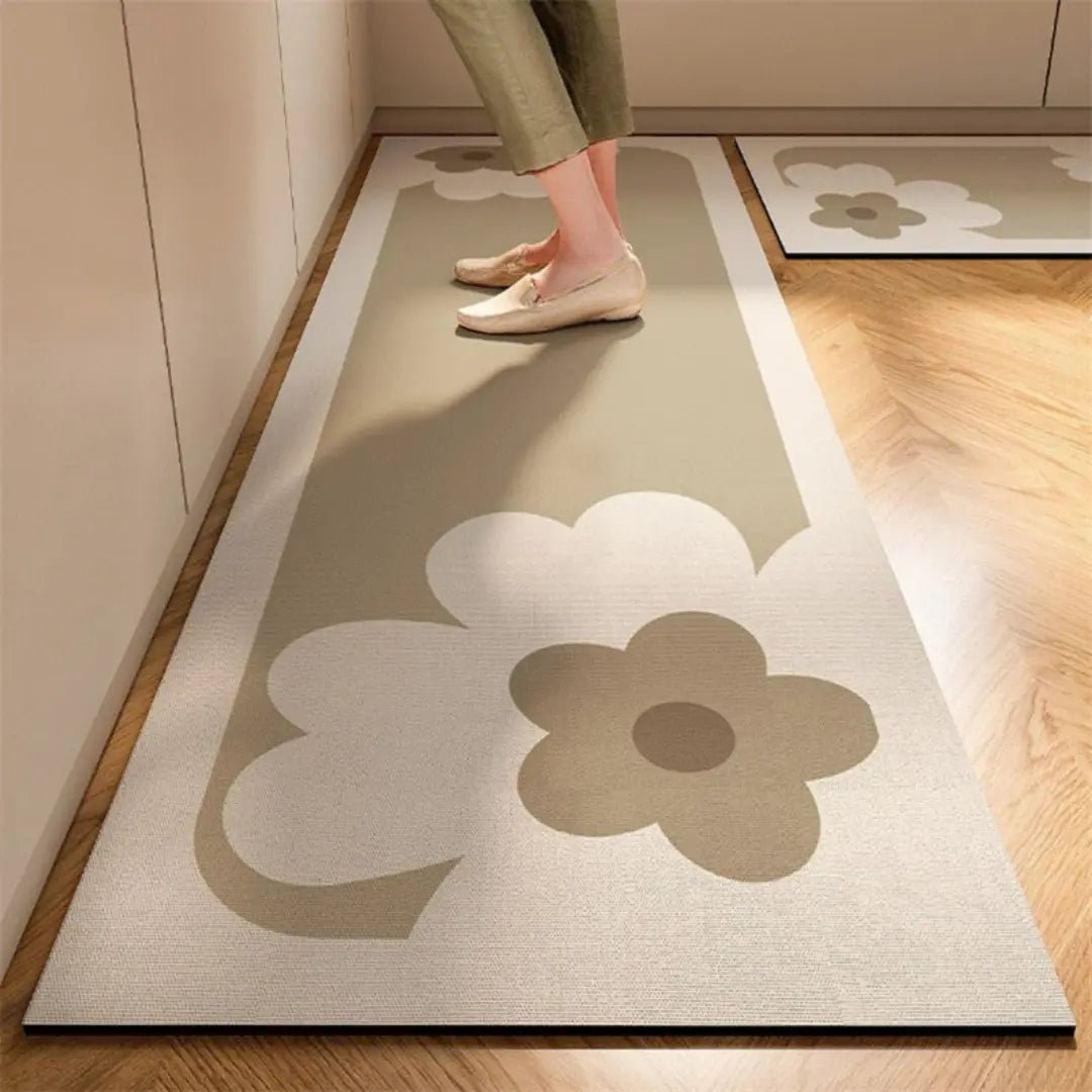 Anti-Fatigue Kitchen Mat Absorbent Non-Slip Rubber Backed Floor Runner Quick-Drying Washable Kitchen Rug