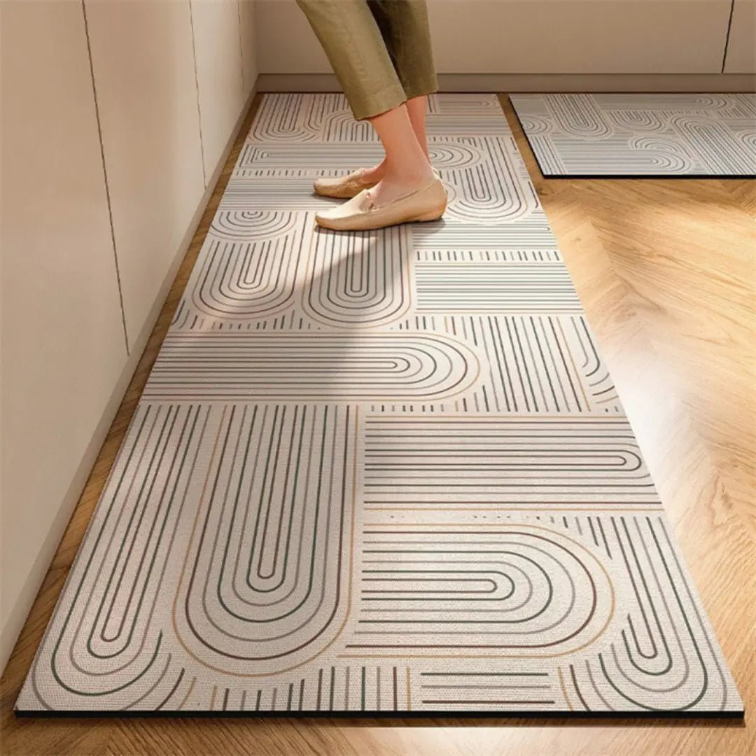 Anti-Fatigue Kitchen Mat Absorbent Non-Slip Rubber Backed Floor Runner Quick-Drying Washable Kitchen Rug