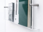 Acrylic Wall Shelf Floating Magazine Rack Wall Mounted Book Display Organiser with Screw or Adhesive Fixing for Living Room | Bedroom and Office