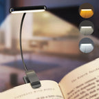 Clip On Reading Lamp USB Rechargeable LED Book Light with Flexible Gooseneck Adjustable Colour Temperature and Dimming for Bed | Desk and Travel